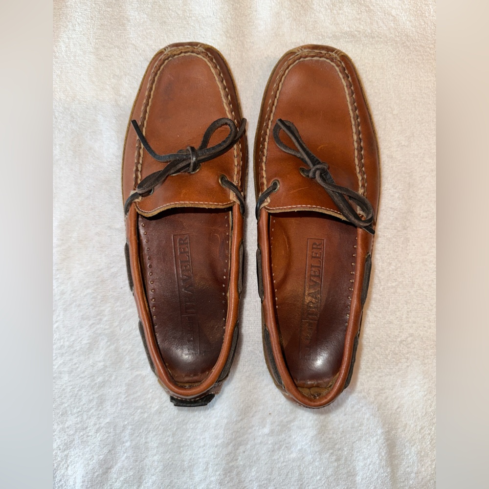 Women’s L.L. Bean Brown Leather Moccasin Driving Shoes Size 7.5